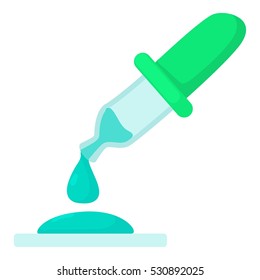 Pipette icon. Cartoon illustration of pipette vector icon for web