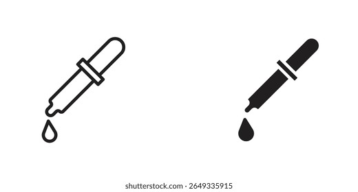 Icono de pipeta Ilustraciones de diseño. iconos web editables