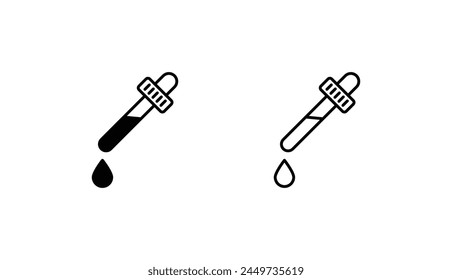 Pipette icon design with white background stock illustration