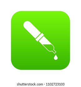 Pipette icon digital green for any design isolated on white vector illustration
