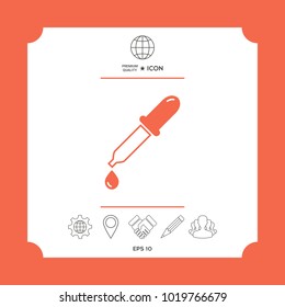 Pipette icon with drop