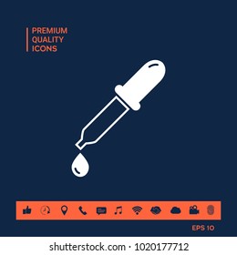 Pipette icon with drop