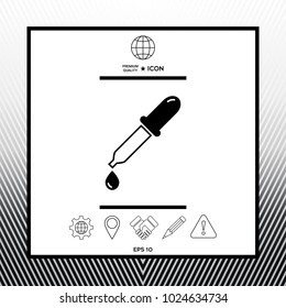 Pipette icon with drop