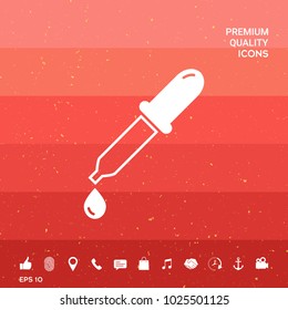 Pipette icon with drop