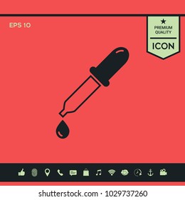 Pipette icon with drop