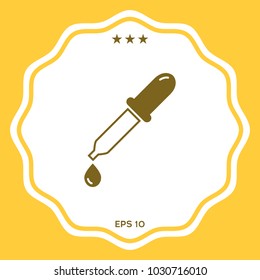 Pipette icon with drop