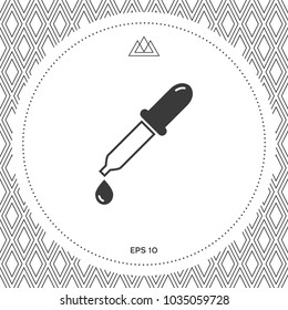 Pipette icon with drop