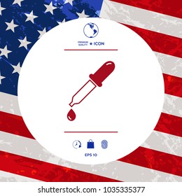 Pipette icon with drop
