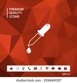 Pipette icon with drop