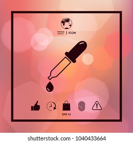 Pipette icon with drop
