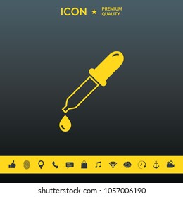 Pipette icon with drop
