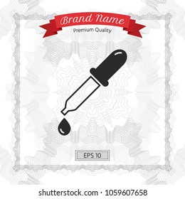 Pipette icon with drop