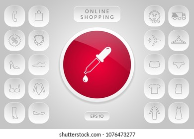 Pipette icon with drop