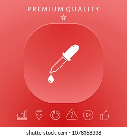 Pipette icon with drop