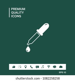 Pipette icon with drop
