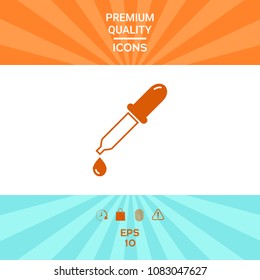 Pipette icon with drop