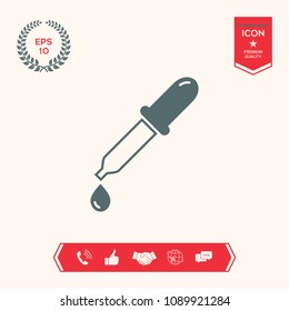 Pipette icon with drop