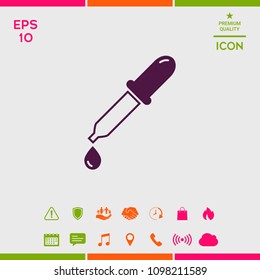 Pipette icon with drop