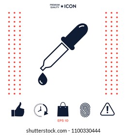 Pipette icon with drop