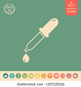 Pipette icon with drop