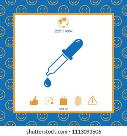 Pipette icon with drop