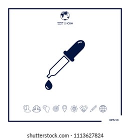 Pipette icon with drop