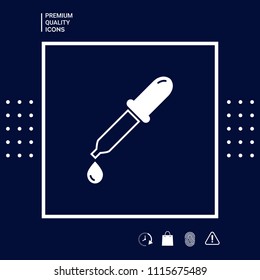 Pipette icon with drop