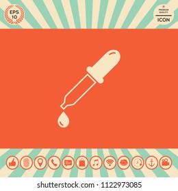 Pipette icon with drop