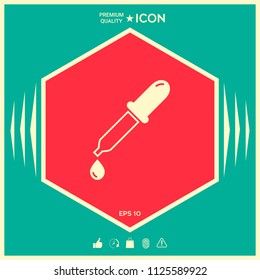 Pipette icon with drop