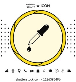 Pipette icon with drop