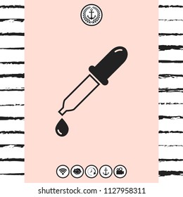 Pipette icon with drop