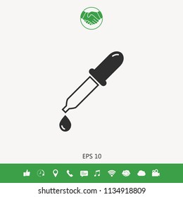 Pipette icon with drop