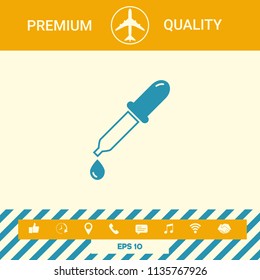 Pipette icon with drop