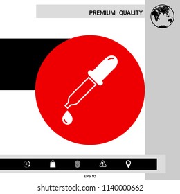 Pipette icon with drop