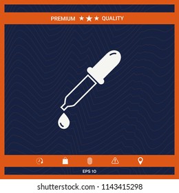 Pipette icon with drop