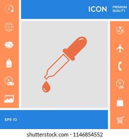 Pipette icon with drop