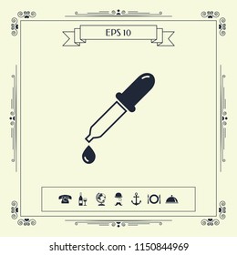 Pipette icon with drop