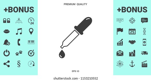Pipette icon with drop