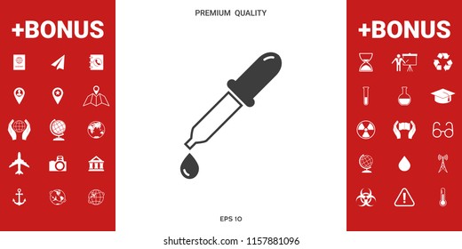 Pipette icon with drop