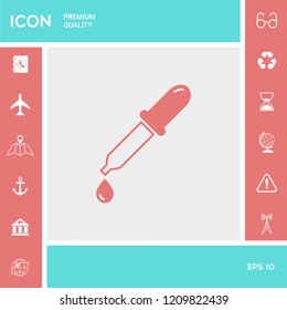 Pipette icon with drop