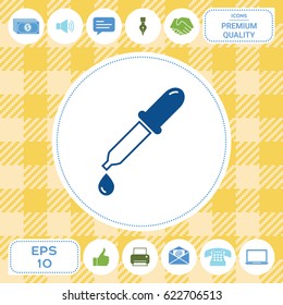 Pipette icon with drop