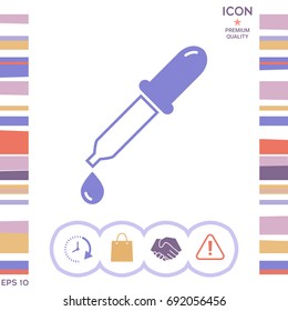 Pipette icon with drop