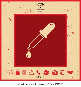 Pipette icon with drop