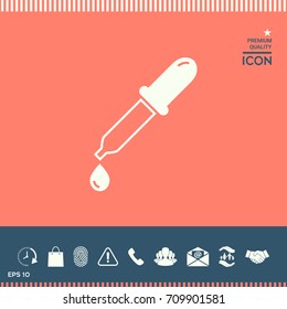 Pipette icon with drop