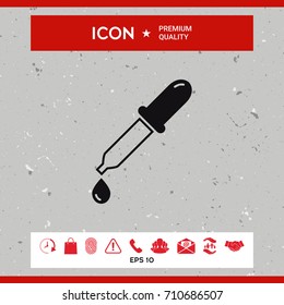 Pipette icon with drop