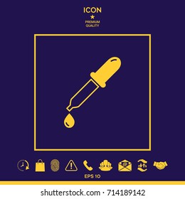 Pipette icon with drop