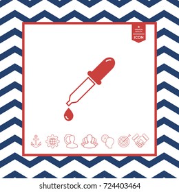Pipette icon with drop
