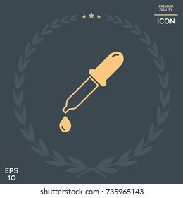 Pipette icon with drop