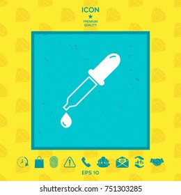 Pipette icon with drop