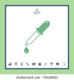 Pipette icon with drop